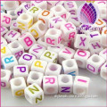 Wholesale high quality 6mm cube alphabet letter beads